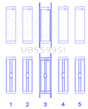 King International 421CI/446CI V8 (STD Size) Crankshaft Main Bearing Set - MB5599SI