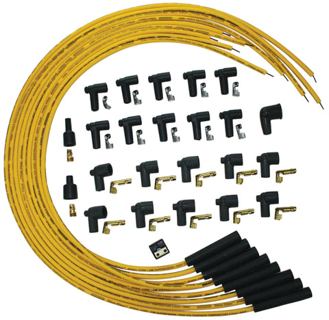 Moroso Universal Ignition Wire Set - Blue Max - Spiral Core - Unsleeved - Straight - Yellow - 73216