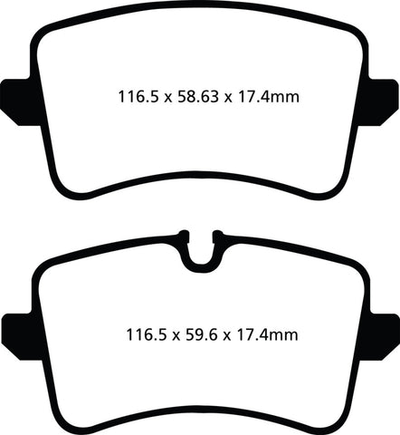 EBC 11 Audi A6 2.0 Turbo Yellowstuff Rear Brake Pads - DP42082R