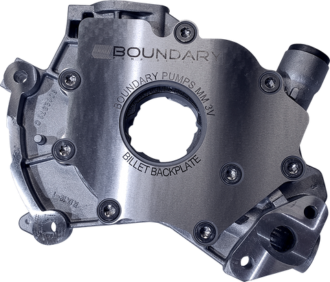 Boundary 99-15 Ford Modular Motor (All Types) V8 Oil Pump Assembly w/Billet Back Plate - MM-S1-BBP