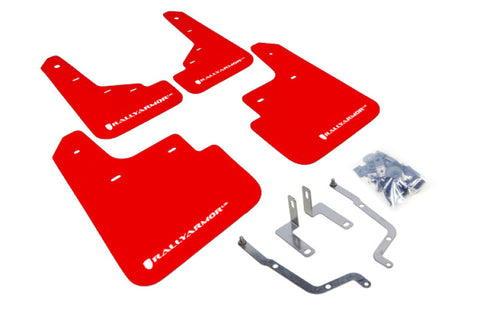 Rally Armor 14-18 Mazda3 Red UR Mud Flap w/White Logo - MF31-UR-RD/WH