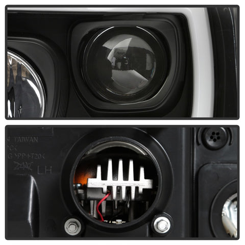 Spyder 05-07 Ford F250/350/450 Super Duty Projector LED Black PRO-YD-FS05V2PL-BK - 5087911