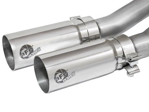 aFe Rebel Series CB Middle-Side Exit SS Exhaust w/ Polished Tips 09-16 GM Silverado/Sierra V6/V8 - 49-44070-P