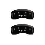 MGP 4 Caliper Covers Engraved Front & Rear RT Black finish silver ch - 12192SRT1BK