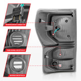Anzo 07-11 Toyota Tundra Full LED Tailights Black Housing Clear Lens G2 (w/C Light Bars) - 311386