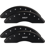 MGP 4 Caliper Covers Engraved Front & Rear MGP Black finish silver ch - 14214SMGPBK