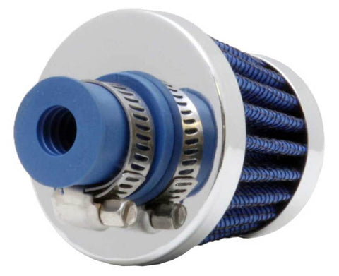 K&N 2in Base OD x .375in Flange ID x 1.75in H Rubber Base Crankcase Vent Filter - Blue - 62-1600BL