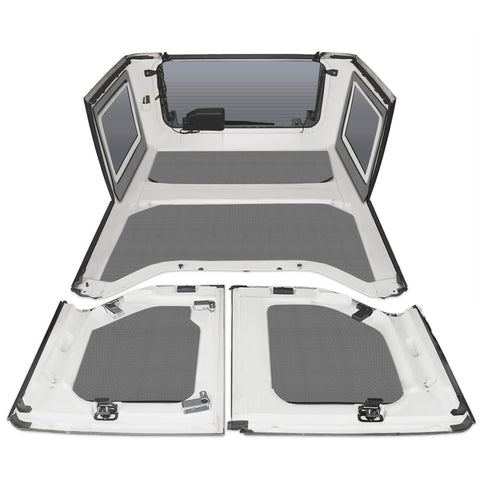 DEI 11-18 Jeep Wrangler JK 4-Door Boom Mat Complete Headliner Kit - 6 Piece - Gray - 50291