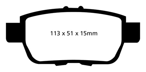 EBC 05-14 Honda Ridgeline 3.5 Greenstuff Rear Brake Pads - DP61754