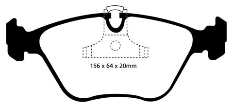 EBC 01-03 BMW 525i 2.5 (E39) Redstuff Front Brake Pads - DP31089C