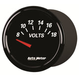 Autometer Designer Black II 52mm 18V Voltmeter Gauge - 1293