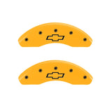 MGP 2 Caliper Covers Engraved Front Bowtie Yellow Finish Black Char 1999 Chevrolet Astro - 14001FBOWYL