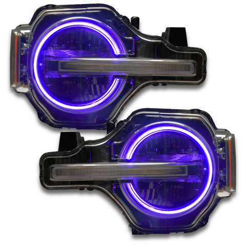 Oracle 2021 Ford Bronco DRL Upgrade w/ Halo Kit - ColorSHIFT w/ Simple Controller - 1468-504