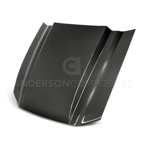 Anderson Composites 2013-2014 Ford Mustang Type-CJ Carbon Fiber Cowl Hood - AC-HD13FDMU-CJ