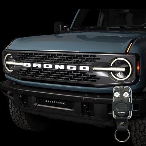 Putco 22-24 Ford Bronco Luminix DRL LED Light Hood Limb Riser (Factory Hood Side Hinge Replacements) - 50001