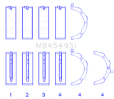 King Ford EcoBoost 3.5L / 3.7L V6 (Size STD) Main Bearing Set - MB4549SI