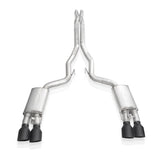 Stainless Works 2020 Ford GT500 Legend Catback X-Pipe Exhaust Factory Connect - Black Tips - GT500CBXFCLB