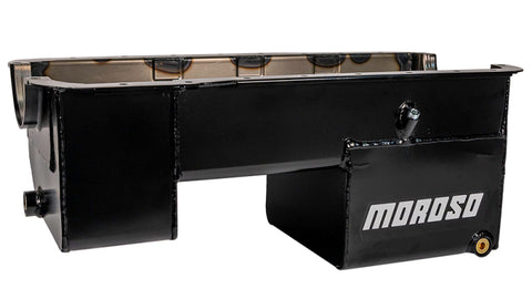 Moroso Ford 351W (w/Rear Sump & Billet End Seals) Extra Deep Wet Sump 7qt 9in Steel Oil Pan - 20520