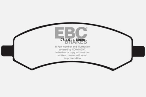 EBC 06-09 Chrysler Aspen 4.7 Ultimax2 Front Brake Pads - UD1084