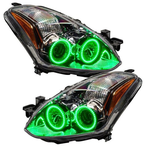 Oracle 10-12 Nissan Altima Coupe LED Headlight Halo Kit - Green - 2260-004