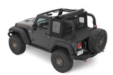 Bestop 07-18 Jeep Wrangler JK 2-Door Halftop Soft Top (Premium Black Twill) - 53900-17