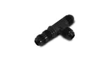 Vibrant -6AN Bulkhead Adapter Tee on Run Fittings - Anodized Black Only - 10626