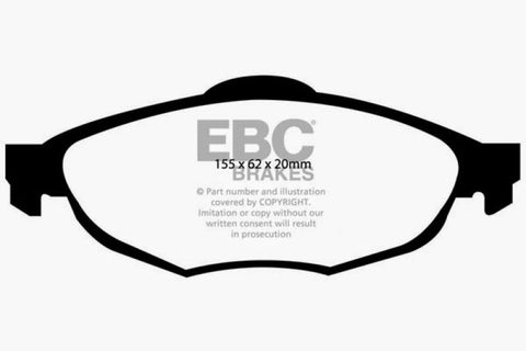 EBC 01-06 Chrysler Sebring Sedan 2.4 Greenstuff Front Brake Pads - DP21611