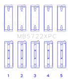 King Mitsubishi 4B11T EVO X 2007+ (Size 0.25) Coated Performance Main Bearing Set - MB5722XPC0.25