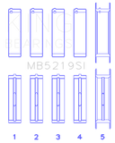 King 91-92 281CI 4.6L V8 Romeo with Cast Iron Block SOHC 16 Valves (Size +0.25) Main Bearing Set - MB5219SI0.25