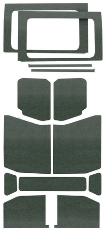 DEI 18-23 Jeep Wrangler JL 4-Door Boom Mat Complete Headliner Kit - 13 Piece - Gray - 50179