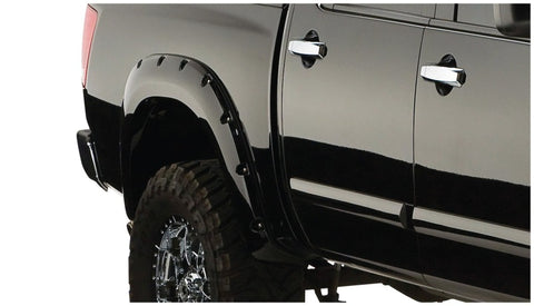 Bushwacker 04-15 Nissan Titan Pocket Style Flares 2pc 67.1/78.9/84/96in - Black - 70014-02