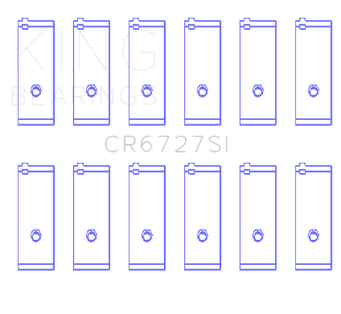 King Engine Bearings Toyota 1Fzfe 4477Cc (Size +0.50mm) Connecting Rod Bearing Set - CR6727SI0.5