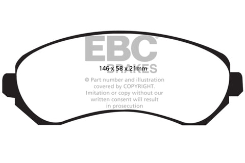 EBC 01-05 Buick Rendezvous 3.4 2WD Greenstuff Front Brake Pads - DP61628