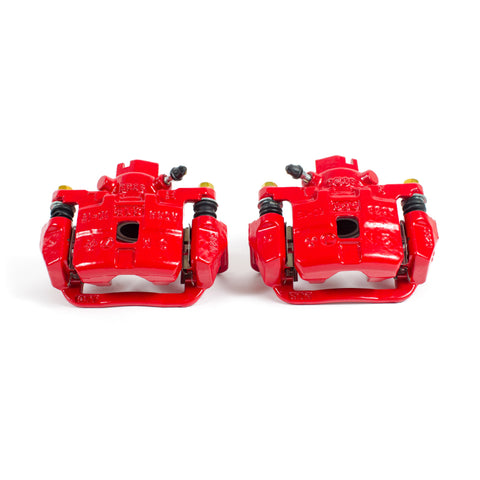 Power Stop 03-06 Subaru Baja Rear Red Calipers w/Brackets - Pair - S2582