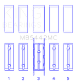 King 07-09 Mazdaspeed 3 L3-VDT MZR DISI (t) Duratec High Performance Main Bearing Set - Size STD - MB5442MC