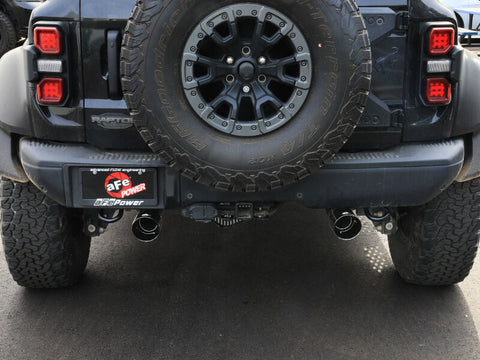 aFe 22-26 Ford Bronco V6 3.0L (tt) Vulcan Series 3in 304SS Cat-Back Exhaust System w/ Black Tips - 49-33154-B