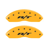 MGP 4 Caliper Covers Engraved Front & Rear RT Yellow finish black ch - 12200SRT1YL