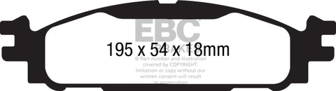 EBC 13+ Ford Taurus 2.0 Turbo Redstuff Front Brake Pads - DP31873C