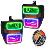 Oracle 08-10 Ford F250/350 LED HL - Black - ColorSHIFT - 7190-330