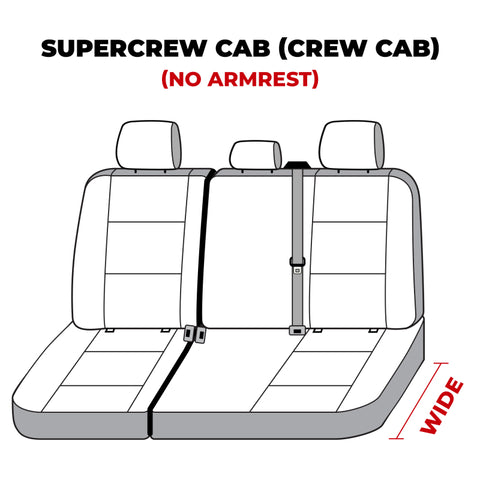 Covercraft 19-24 Ford F-250 Waterproof Polyester SeatSaver Custom Second Row Seat Covers - Taupe - SS8497WFTP