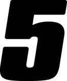 Hardline Dirt Digits 3pk 4 in. - High Gloss Number 5 - Black - DD43B-5