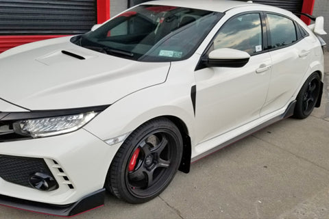 Rally Armor 17-22 Honda Civic Type R Red UR Mud Flap w/Black Logo - MF47-UR-RD/BLK