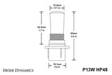 Diode Dynamics P13W HP48 LED - Cool - White (Pair) - DD0188P