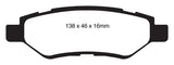 EBC 08-13 Cadillac CTS 3.0 Greenstuff Rear Brake Pads - DP21829