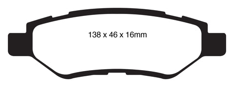 EBC 08-13 Cadillac CTS 3.0 Greenstuff Rear Brake Pads - DP21829