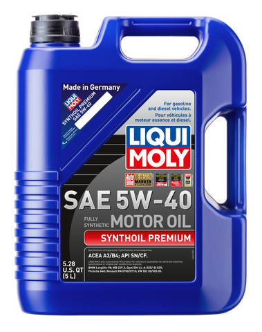 LIQUI MOLY 5L Synthoil Premium Motor Oil SAE 5W40 - 2041