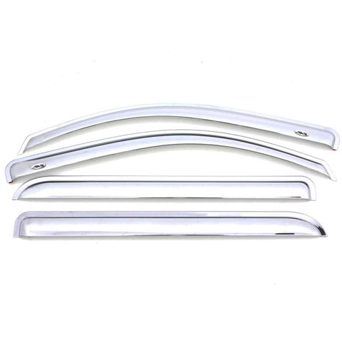 AVS 15-18 Chevy Silverado 2500 Crew Cab Ventvisor Front & Rear Window Deflectors 4pc - Chrome - 684536