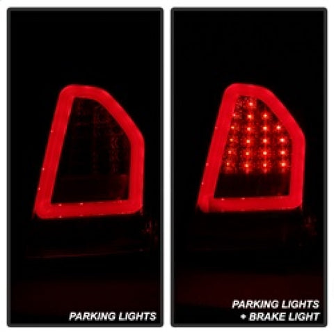 Spyder 05-07 Chrysler 3000C Verison 2 Light Bar LED Tail Lights - Red Clear (ALT-YD-C305V2-LED-RC) - 5083364