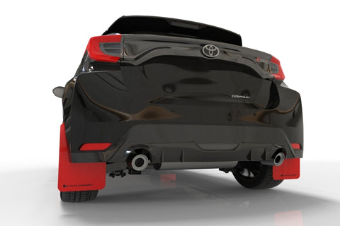 Rally Armor 20-22 Toyota GR Yaris Hatchback Red Mud Flap w/ Black Logo - MF74-UR-RD/BLK