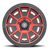 ICON Victory 17x8.5 6x135 6mm Offset 5in BS Satin Black w/Red Tint Wheel - 3017856350SBRT